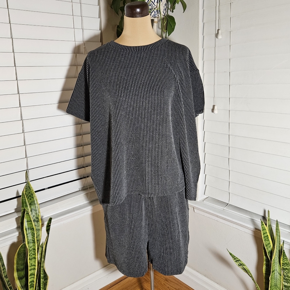 2 Piece Set:Zenana Shirt and Shorts Set